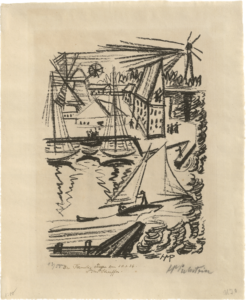 Lot 7130, Auction  124, Pechstein, Hermann Max, Hafen (auf Fehmarn)