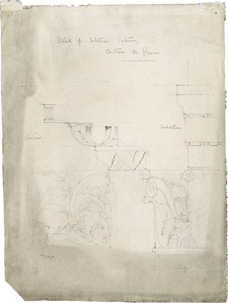 Lot 8002, Auction  124, Mackintosh, Charles Rennie, Details of an Entrance Gateway, Certosa di Pavia