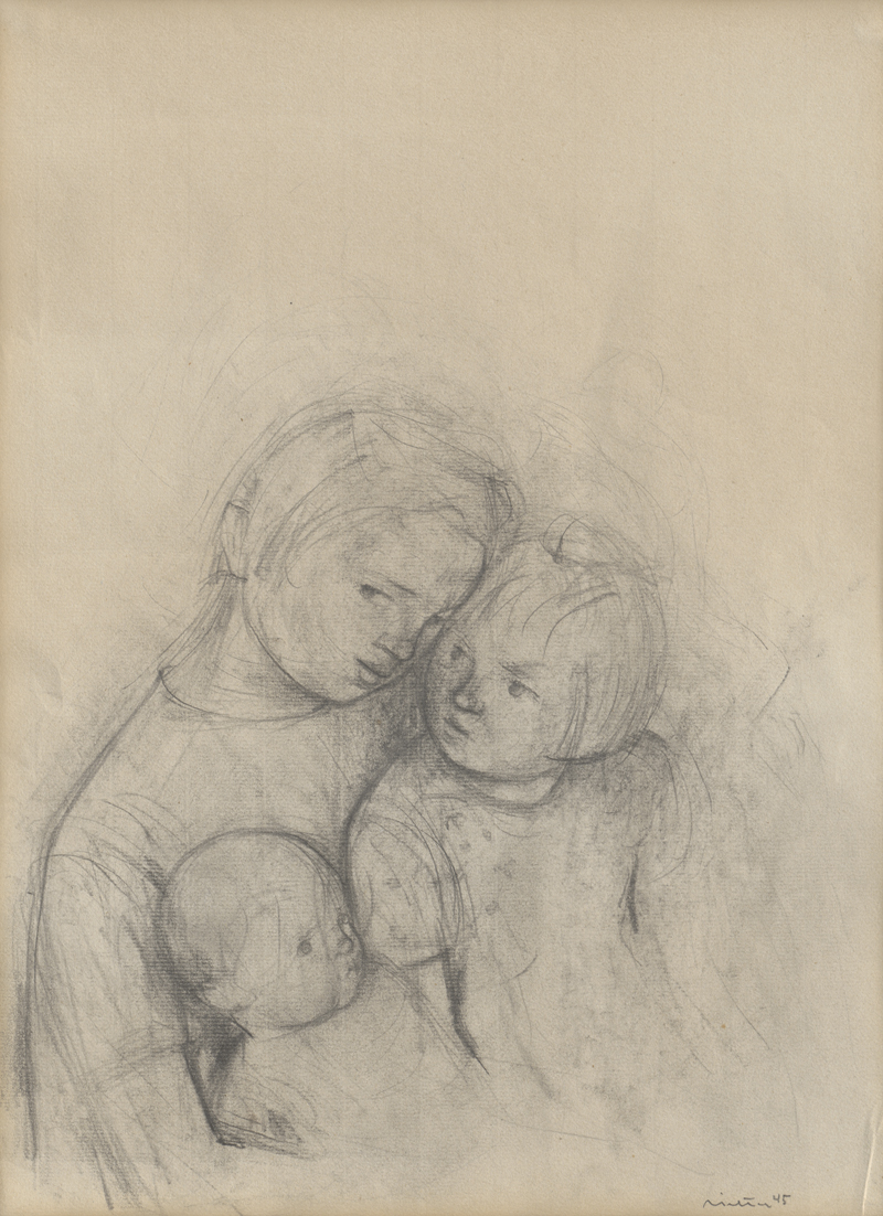 Lot 8141, Auction  124, Richter, Hans Theo, Mutter mit zwei Kindern