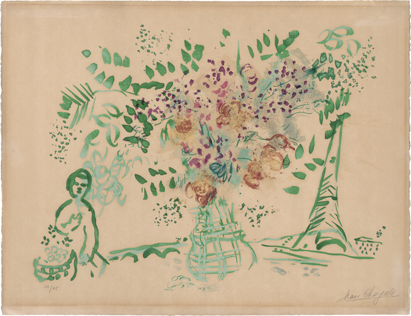 Lot 8186, Auction  124, Chagall, Marc, Le bouquet vert et violet