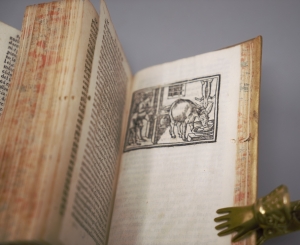 Los 708 - Apuleius, Lucius - Dell'Asino d'oro. Florenz, Filippo Giunta, 1598. - Durchschossenes Exemplar mit 60 Text-Holzschnitten - 6 - thumb