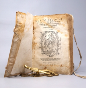 Los 772 - Ringhieri, Innocenio - Cento Givochi. Bologna, Anselmo Giaccarelli, 1551. - Erste Ausgabe dieser seltenen Sammlung von höfischen Gesellschaftsspielen der Renaissancezeit - 2 - thumb