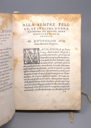Los 772 - Ringhieri, Innocenio - Cento Givochi. Bologna, Anselmo Giaccarelli, 1551. - Erste Ausgabe dieser seltenen Sammlung von höfischen Gesellschaftsspielen der Renaissancezeit - 3 - thumb