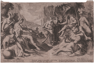 Lot 5049, Auction  125, Clock, Nicolaes Jansz., Das Urteil des Midas im Wettkampf zwischen Apoll und Marsyas