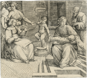 Lot 5097, Auction  125, Francia, Giacomo, Die Hl. Familie mit der hl. Elisabeth und Johannes d. Täufer