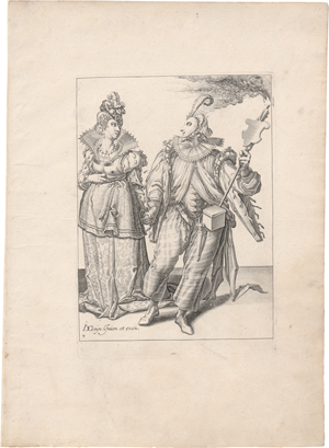 Lot 5104, Auction  125, Gheyn II, Jacques de - nach, Eine Frau an der Hand von einem Musiker geführt