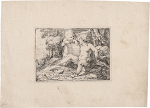 Lot 5119, Auction  125, Hyre, Laurent de la, Drei Putti am Waldrand bei einem Fass