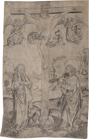 Lot 5157, Auction  125, Monogrammist AG, Christus am Kreuz mit Maria und Johannes