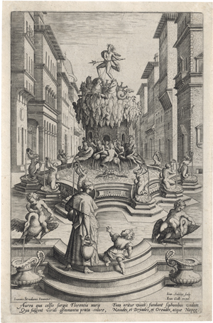 Lot 5211, Auction  125, Sadeler I, Johannes, Ein Brunnen in Florenz