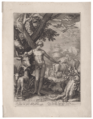 Lot 5212, Auction  125, Saenredam, Jan, Adam, die Tiere benennend