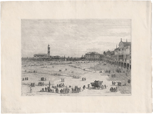 Lot 5253, Auction  125, Canaletto, S. Giustina in Prà della Vale (linke Hälfte); Prà della Valle (rechte Hälfte). 