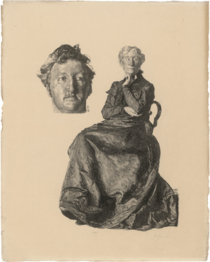 Lot 5422, Auction  125, Greiner, Otto, Bildnis Cosima Wagner und Kopf von Siegfried Wagner