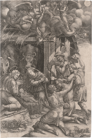 Lot 5564, Auction  125, Ghisi, Giorgio, Die Anbetung der Hirten