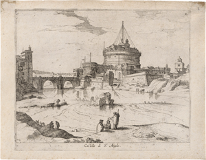 Lot 5636, Auction  125, Nieulandt II, Willem van, Blick auf die Engelsburg in Rom