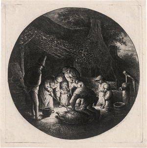 Lot 5639, Auction  125, Ostade, Adriaen van, Das Schweineschlachten