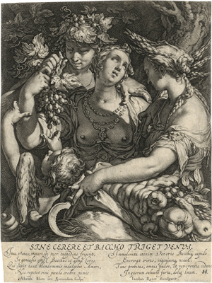 Lot 5687, Auction  125, Saenredam, Jan, Sine Cerere et Baccho friget Venus