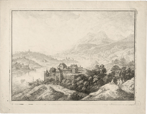 Lot 5693, Auction  125, Schütz, Christian Georg, Rheinlandschaft
