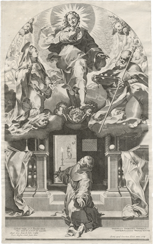 Lot 5709, Auction  125, Villamena, Francesco, Der hl. Franziskus in der Kapelle