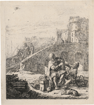 Lot 5720, Auction  125, Wyck, Thomas, Lazarillo stiehlt dem armen blinden Bettler die Trauben