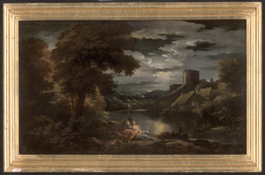 Los 6011 - Niederländisch - 18. Jh. Diana und Kallisto bei Mondschein an einem Fluss. - 1 - thumb