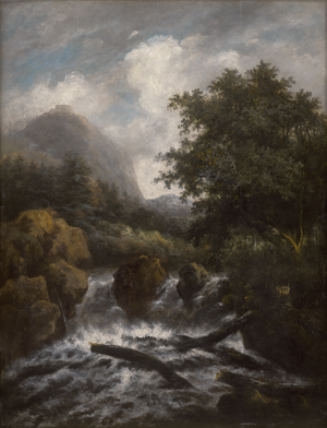 Lot 6012, Auction  125, Ruisdael, Jacob Isaacksz. van - Schule, Berglandschaft mit Wasserfall