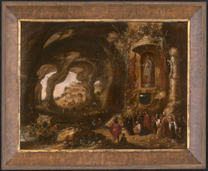 Los 6017 - Troyen, Rombout van - Inneres einer Felsengrotte mit dem predigendem Christus, sowie den hll. Petrus und Johannes - 1 - thumb