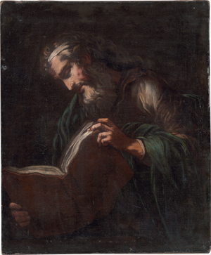 Lot 6029, Auction  125, Italienisch, um 1700. Philosoph vor einem Buch