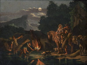 Lot 6035, Auction  125, Niederländisch, 18. Jh. . Die Flusskrebsfischer bei Nacht