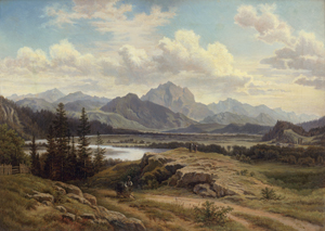 Lot 6062, Auction  125, Waagen, Adalbert, Flusslandschaft im Vorgebirge