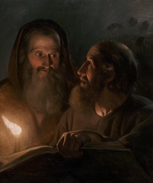 Lot 6070, Auction  125, Schendel, Petrus van, Die Apostel Antonius und Paulus bei Kerzenschein
