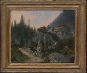 Los 6081 - Österreichisch - um 1840 . Felsige Waldlandschaft  - 1 - thumb