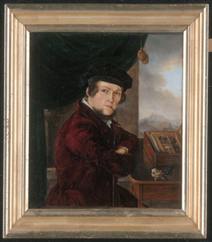 Los 6082 - Österreichisch - 1844. Bildnis eines jungen Mineraliensammlers mit Pfeife vor seiner Sammlung - 1 - thumb