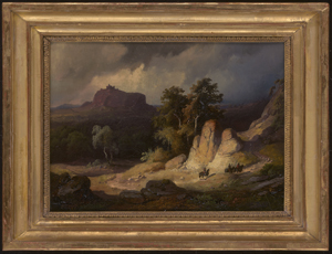 Los 6086 - Deutsch - 1847. Landschaft mit Burg und Kreuzrittern zu Pferde - 1 - thumb