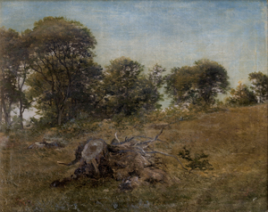 Lot 6091, Auction  125, Skovgaard, Peter Christian Thamsen, "Dyrehave": Baumstumpf im Park von Dyrehaven bei Kopenhagen