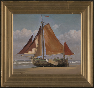 Los 6096 - Blache, Christian Vigilius - Segelschiff am Strand von Scheveningen - 1 - thumb