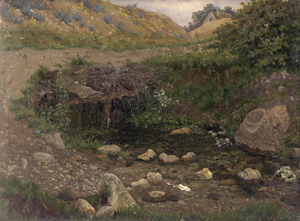 Lot 6101, Auction  125, Scheuermann, Carl, Kleiner Bachlauf an einem steinigen Pfad