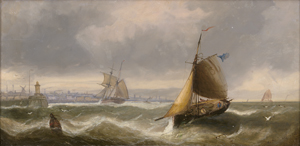 Lot 6136, Auction  125, Callow, William, Segelboote vor der nordfranzösischen Küste bei Sturm