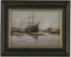Los 6141 - Galien-Laloue, Eugène - Ankernder Zweimaster im Hafen - 1 - thumb
