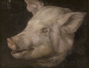 Los 6152 - Werner, Alexander Friedrich - Schlafendes Schwein; Uniformstudien - 0 - thumb