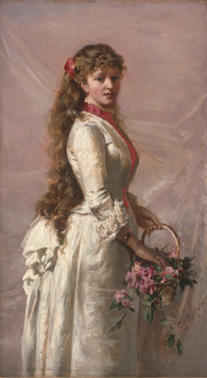 Lot 6174, Auction  125, Merwart, Paul, Junge Frau mit einem Rosenkorb