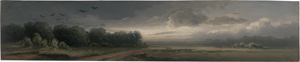Lot 6177, Auction  125, Deutsch, 19. Jh. Gewitterstimmung über der Isar