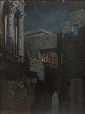 Lot 6203, Auction  125, Hansen, Hans Nikolaj, "Fra Romanum": Das Forum Romanum oder die vorangeschrittene Nacht der hungrigen Katzen