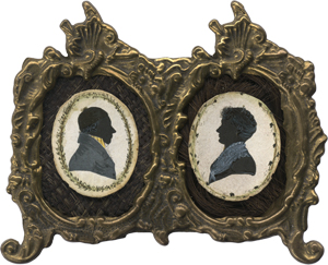 Lot 6305, Auction  125, Deutsch, um 1810. Miniatur Silhouetten-Paar, Mann und Frau