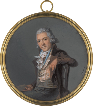 Los 6363 - Keman, Georges Antoine - Miniatur Portrait Paar: Frau mit schwarzer Stola und sitzender Mann - 1 - thumb
