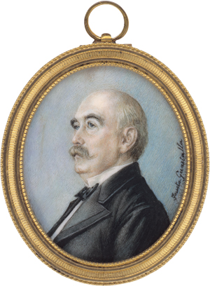 Los 6450 - Guastalla, Fausta - Miniatur Portrait des Bankiers Konsul Eugen Gutmann mit Schnurbart - 0 - thumb