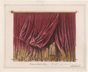 Lot 6500, Auction  125, Maison Belloir et Vazelle, Atelier, Entwurf für einen Theâtervorhang