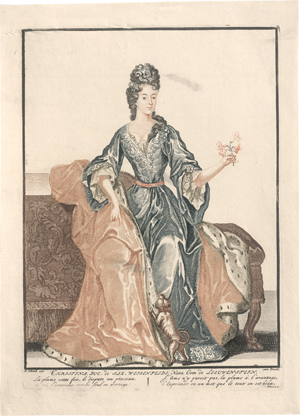 Lot 6503, Auction  125, Schenck, Pieter, Bildnis der Christiane Theresia von Sachsen-Weißenfels