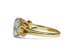 Los 6528 - Fingerschmuck - Viktorianischer Boat-Ring mit australischen Opalen - 1 - thumb