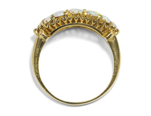 Los 6528 - Fingerschmuck - Viktorianischer Boat-Ring mit australischen Opalen - 2 - thumb