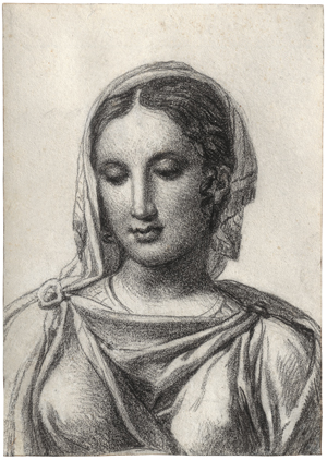 Lot 6539, Auction  125, David, Jacques-Louis, Bildnis einer jungen Frau gekleidet im Stil der Antike mit Schleier und Tunika